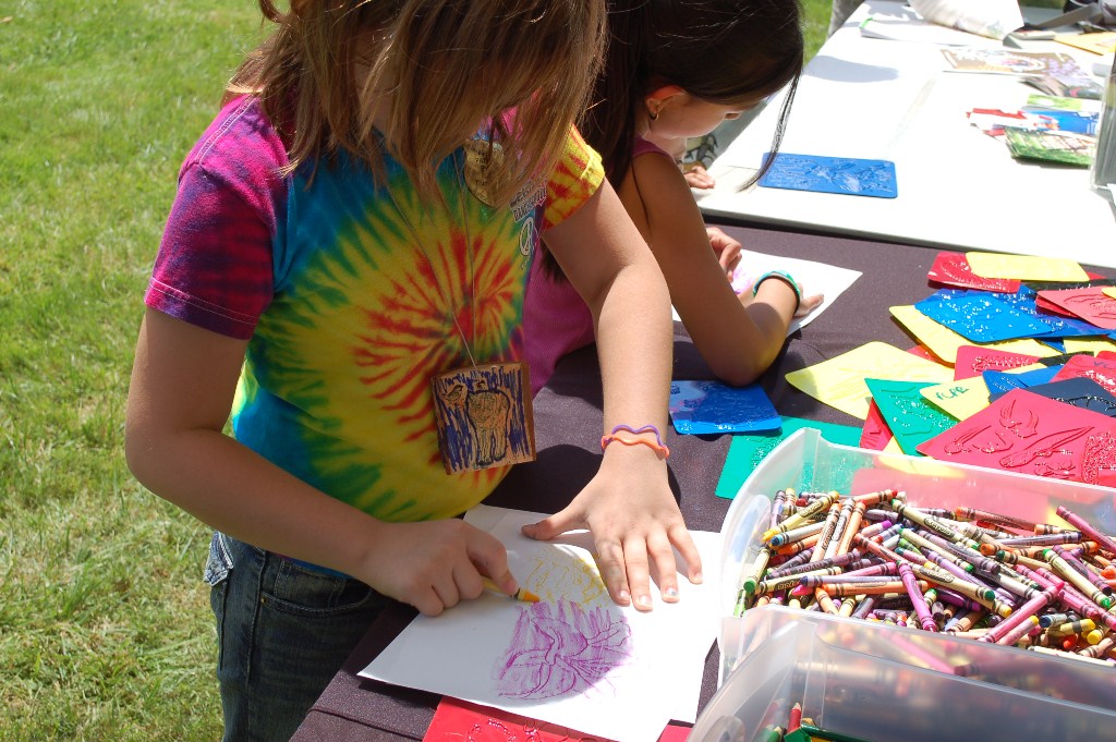 Coloring at National Get Outdoors Day