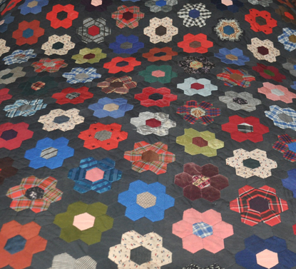 1860s Hexagon Mosaic Quilt