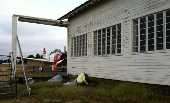 Historic Hangar with work in progress