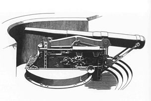10-inch gun on disappearing carriage (NPS drawing)