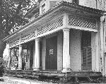 The front porch of the Frederick Douglass Home in Washington, D.C. showing the deterioration  and need for restoration work.