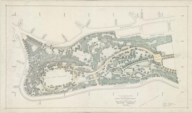 Planting plan for Fort Tryon Park