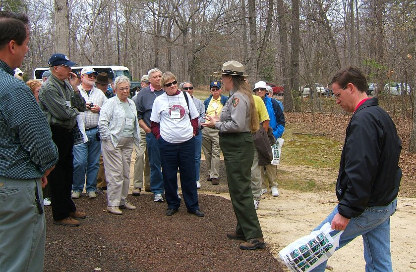 Our education coordinator during a special tour.