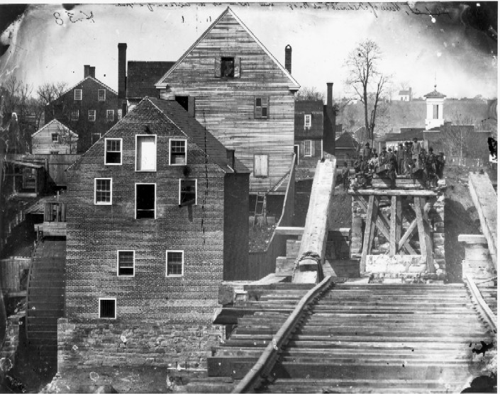 Confederates on Rail Road Bridge