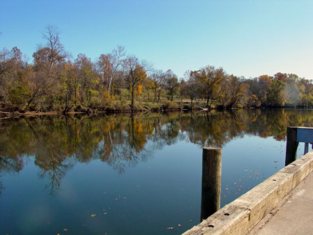Rappahannock River, near the middle pontoon crossing.