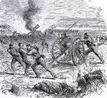 Sketch of 5th Maine Battery at Chancellorsville