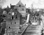 Destroyed railroad bridge over Rappahannock