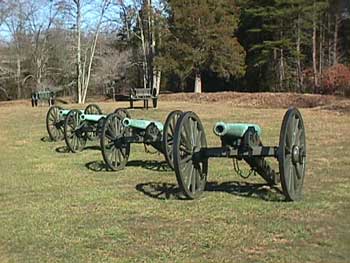 Union artillery position at Fairview
