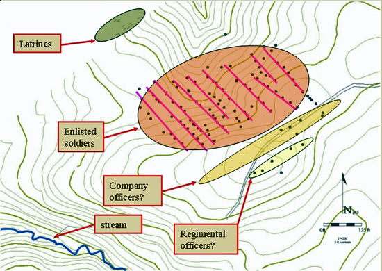 Map of McGowan's encampment