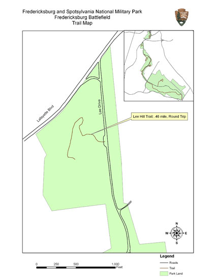 Map of Lee Hill trail