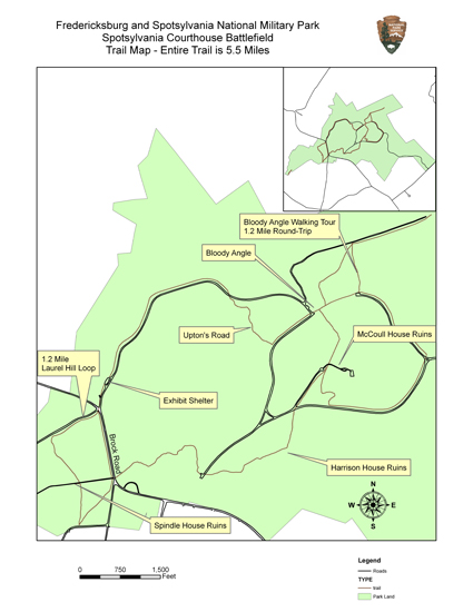 Map of Spotsylvania Trail System