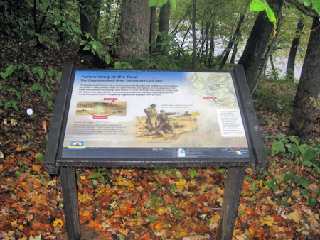 Interpretive sign at Banks Ford