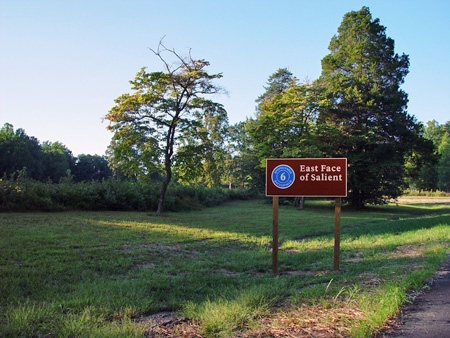 East Face of Salient tour stop sign