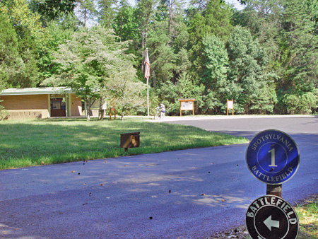 Sign for Spotsylvania Exhibit Shelter