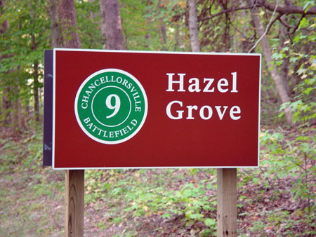 Tour Stop Sign for Hazel Grove