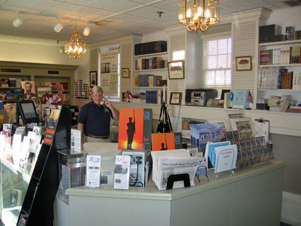 Interior of Fredericksburg Battlefield Bookstore