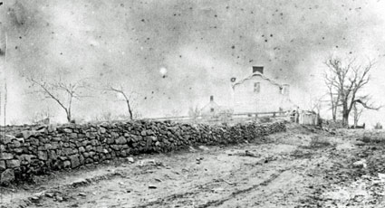 19th century view of Sunken Road/Stone Wall