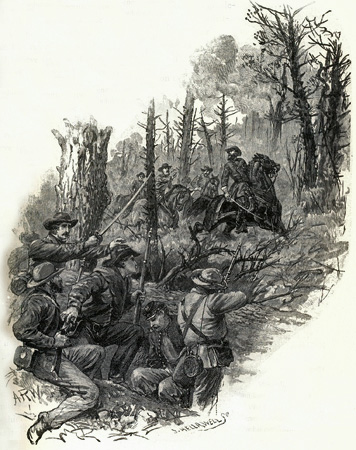 Sketch of 12th Virginia firing at Longstreet