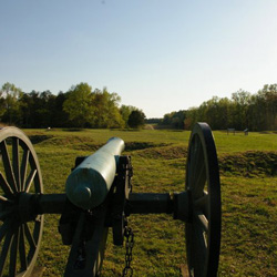 Cannon at Fairview sighted toward Hazel Grove