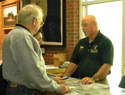 Volunteer helping visitors at Chancellorsville