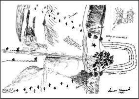 Drawing by Simon Paneak of caribou drive (Gates of the Arctic National Park