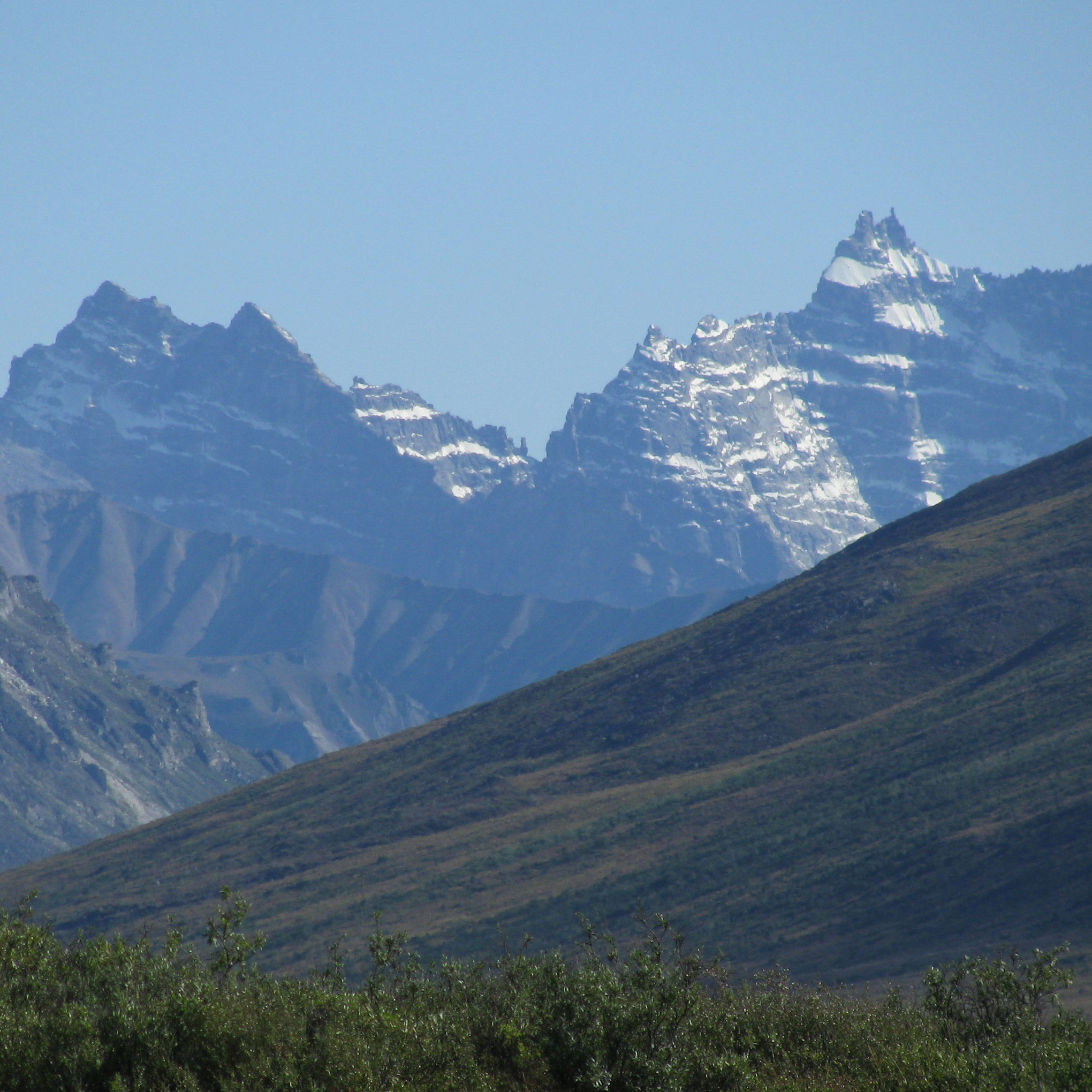 Mt Igipak seen from the headwaters of the Noatak River.