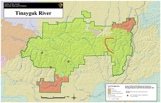 Location map of the Tinayguk River.