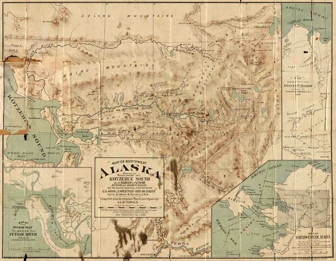 1899 map of northwestern Alaska by George Stoney