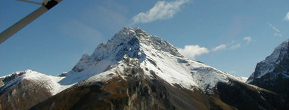 View of Mt Doonerak from an airplane.