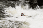 Paddling through Sweets Falls. 