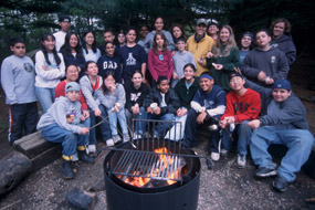 Camping Program Group at Gateway's Ecology Village