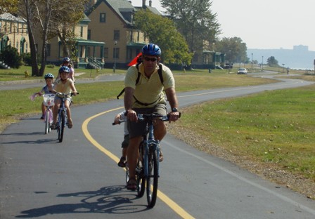 Riding a bicycle along Sandy Hook's seven-mile Multi-Use Path is a great, and green, way to see the park up close.