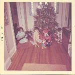 Christmas morning on Officers Row, 1964.
