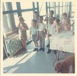 Birthday party on Officers Row, 1965.