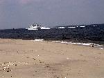 Boating in waters off Sandy Hook