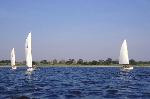Sailors race and relax on the waters of the bay