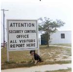 Visitor at Fort Hancock's Nike Launch area, 1969.