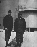 Soldiers pose at Missile Tracking Radar, 1967.