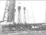 Gun in transit from water to railroad flatcar.