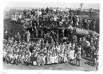 Posing on Family Day at 9 gun battery, 1931.