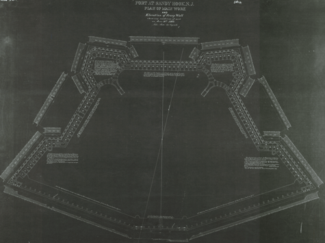 Plan of Fort at Sandy Hook, 1869.