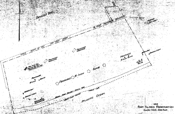 1918 Map of Fort Tilden.