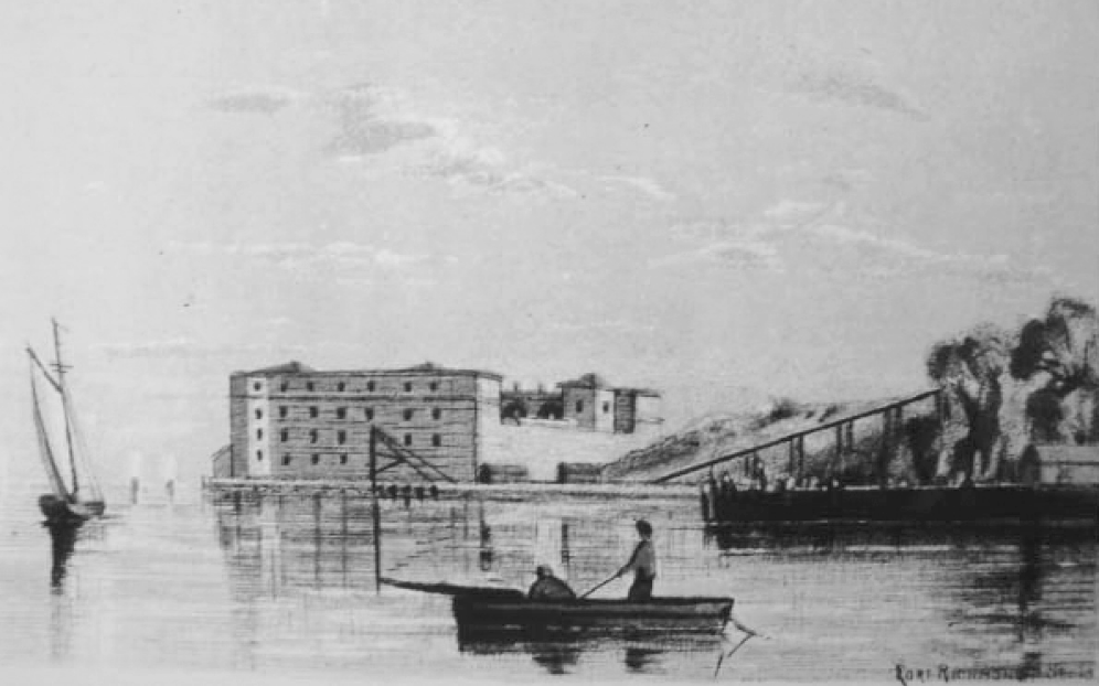 Drawing from 1863 of Fort Richmond.