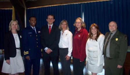 NFWF grant recipients alongside the US Coast Guard LCDR and the US Attorney for the District of New Jersey.