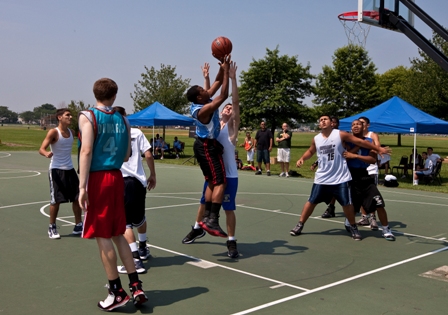 Come watch the 5-on-5 Basketball Tournament Saturday August 1 at Miller Field.