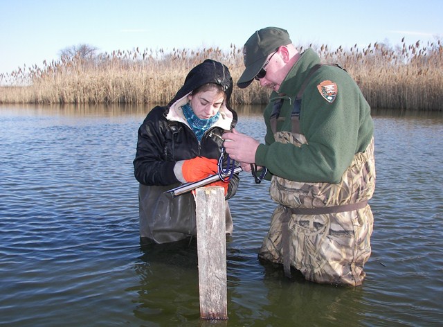 Monitoring water quality in Jamaica Bay.