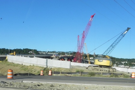One of the two sections of the Highlands Bridge has been completed. The other is scheduled to be ready by 2011.
