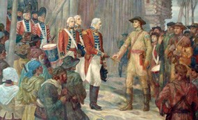 Lt. Gov Henry Hamilton surrenders Fort Sackville