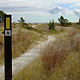 trail marker and boardwalk