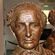 A bronze statue of 1848 Convention Organizer, Martha Coffin Wright